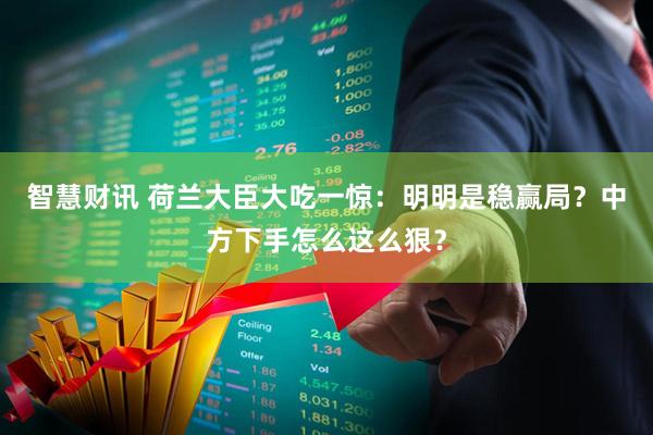 智慧财讯 荷兰大臣大吃一惊:明明是稳赢局?中方下手怎么这么狠?