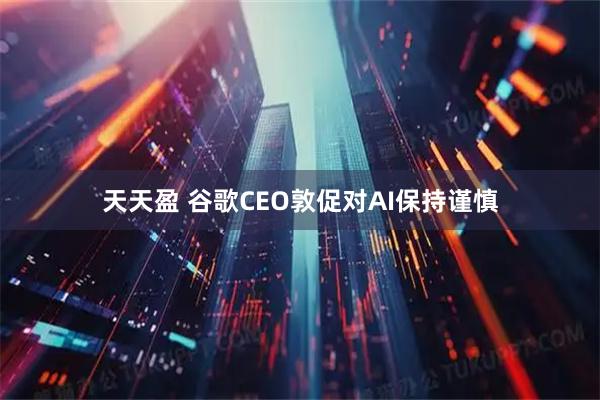 天天盈 谷歌CEO敦促对AI保持谨慎